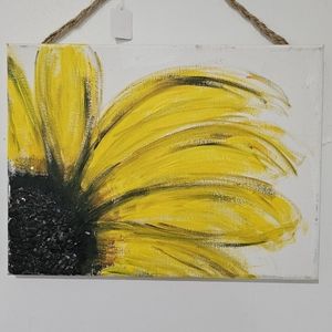 Hand Painted Sunflower on Canvas